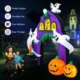 thumbnail image 5 of Costway 9 Ft Tall Halloween Inflatable Castle Archway Decor w/ Spider Ghosts &Built-in Lights, 5 of 9
