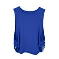 thumbnail image 5 of Posijego Women's Workout Tank Tops Side Adjustable Drawstring Crop Top Sleeveless Workout Running Tank Shirts, 5 of 7