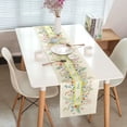 thumbnail image 5 of Colorful Flowers Table Runner, Spring Summer Seasonal Floral Table Runner, Linen Kitchen Dining Table Decoration for Indoor Outdoor Party Decor13X48 IN, 5 of 5