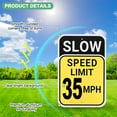 thumbnail image 2 of Uxcell 2-Pack Speed Limit 35 MPH Sign 12" x 8" Aluminum Weather Resistant Traffic Sign, 2 of 7