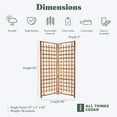 thumbnail image 3 of All Things Cedar TS33-2 2-Piece Cedar Outdoor Dual Trellis Panel Set Wood - 66L x 2W x 84H, 3 of 7