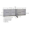 thumbnail image 2 of GOF T-shaped Freestanding Partition (36”D x 156”W x 48”H) Office Room Divider, Privacy Screen, Workstation Cubicle, 2 of 9
