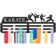 thumbnail image 1 of Soporte para medallas con diseño de karate, colgador de pared, ganchos y soporte para cintas., 1 of 7