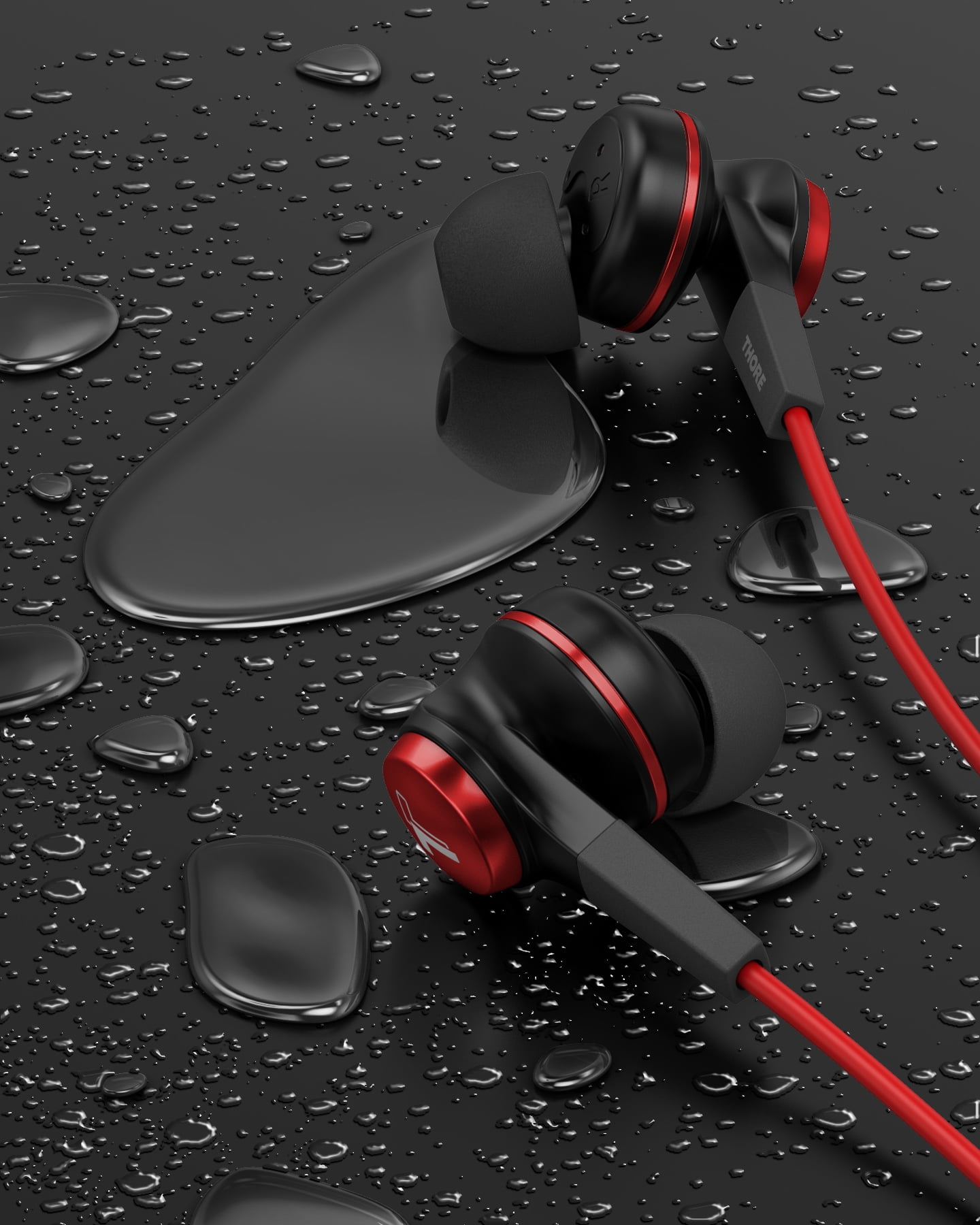Thore iPhone Earphones with Lightning Connector (Bass Booster V120 Earbuds) In Ear Wired Headphones with Mic/Volume Control for iPhone 13/12 Max/11/Pro Max/X/7/8 Plus - Red