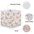 thumbnail image 3 of Foldable Fabric Storage Bin Home Cubes Clothing Organizer Bins Large Collapsible Box Basket for Home Organizer Delicate Butterflies and Flowers, 3 of 7