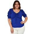 thumbnail image 1 of Blusa manga farol Roman Fashion, tallas extras 0908 (Azul Rey) azul 36 Roman Fashion Blusa extra 0908, 1 of 6