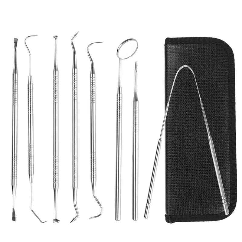 9 Pcs Dental Cleaning Tools Kit Dental Hygiene Kit Dentist Pick Tools