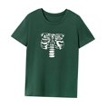 thumbnail image 3 of Camiseta básica informal de verano con cuello redondo para mujer, para trabajo en la calle, Camping XL, 3 of 7