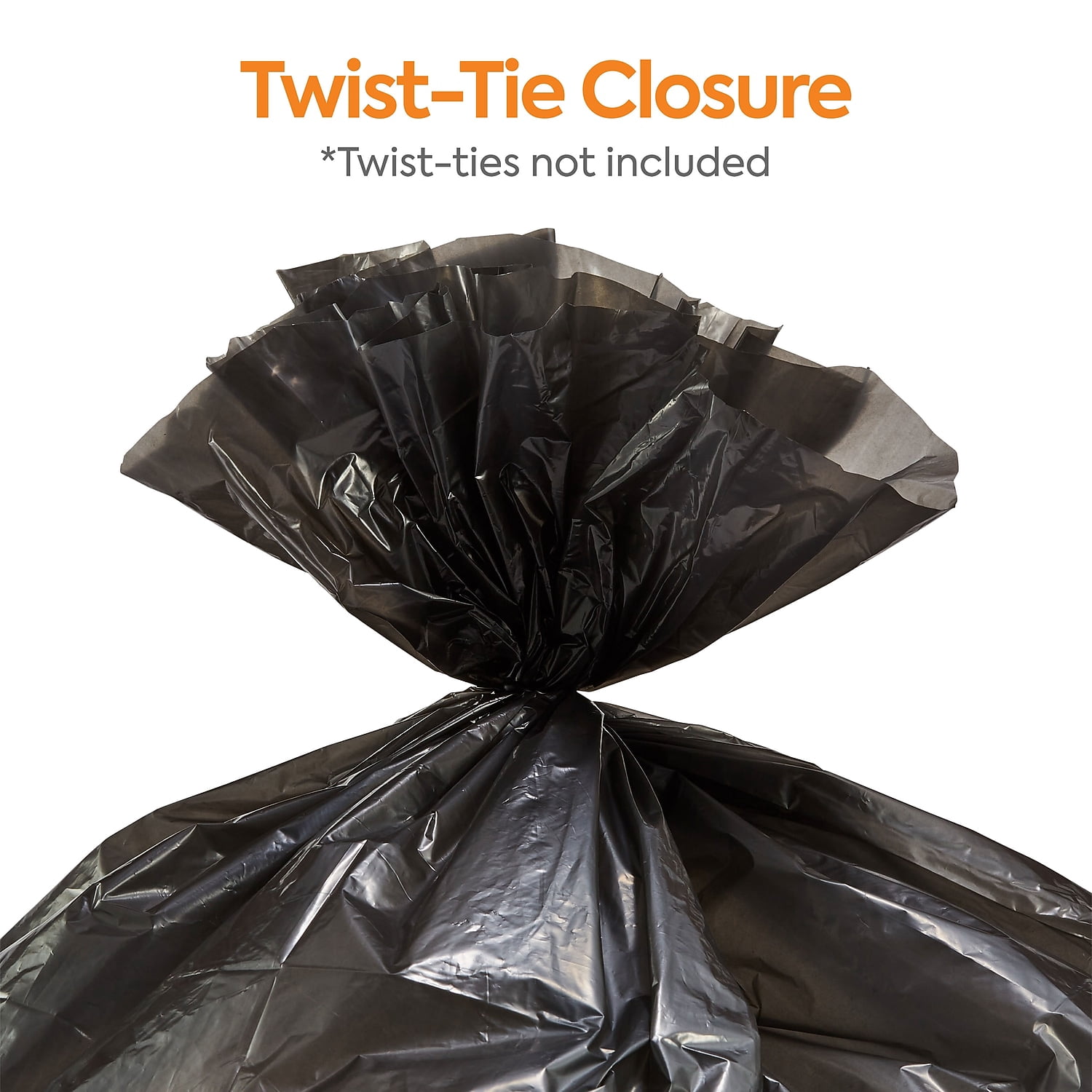 Staples Coastwide Professional 7-10 Gallon Trash Bag 24" x 23" Low Density 0.35 mil Black 500