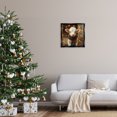 thumbnail image 2 of Stupell Industries White Calf with Holiday Lights Animals Painting Black Floater Framed Canvas Art Print Wall Art, 25 x 25, 2 of 9