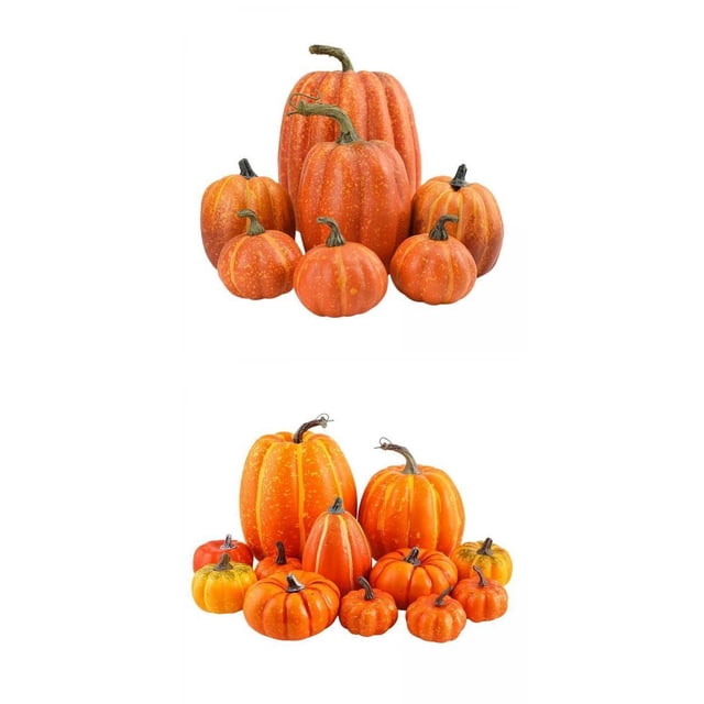 veasfak injoyjo Artificial Pumpkins Assorted Party Decor props for Autumn Harvest Decor StyleD
