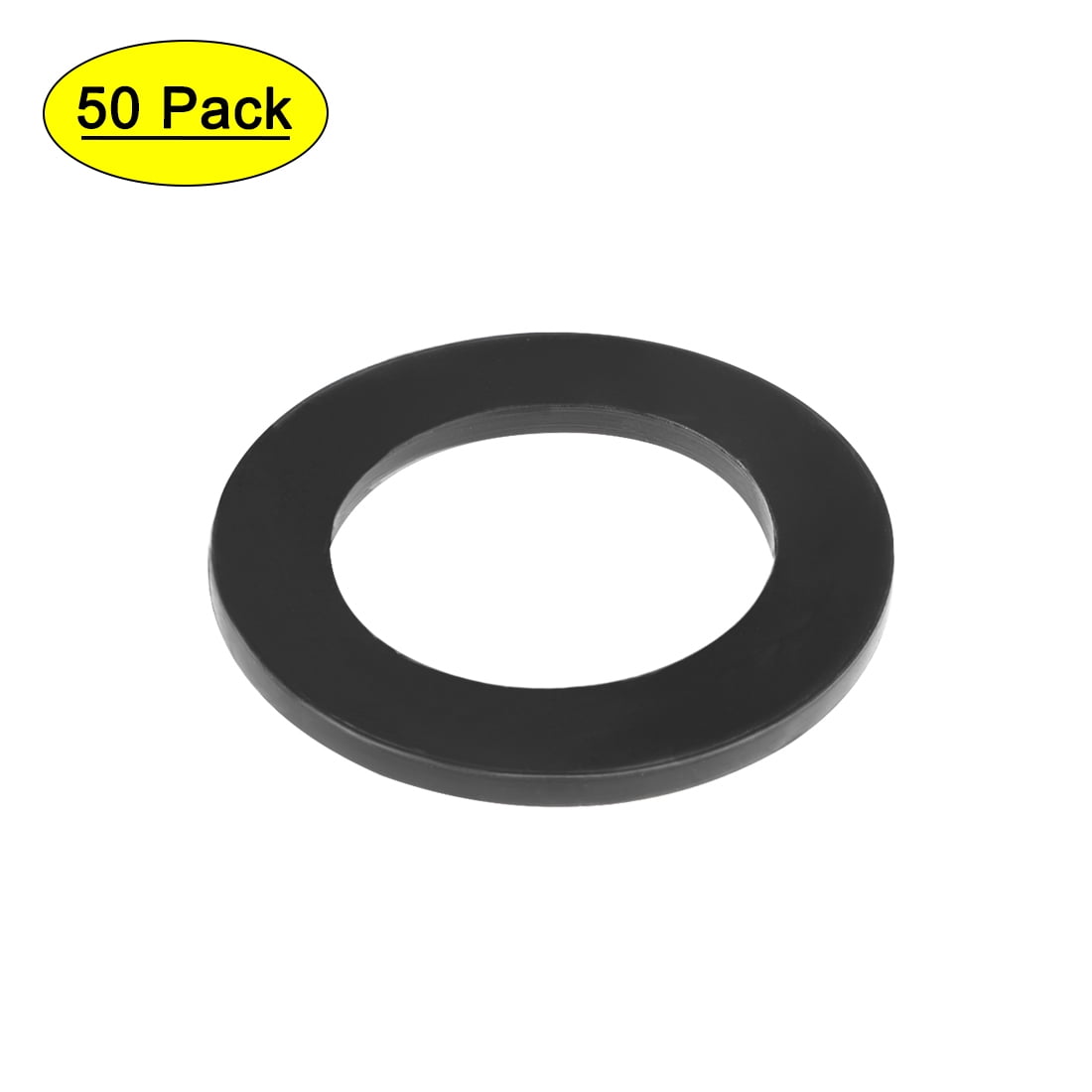 Rubber Flat Washers 25mm Inner Diameter 39mm OD 2.5mm Thick 50pcs