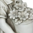 thumbnail image 6 of Exhart Solar Boy with Flower Pot Garden Statuary, 15 inch, Resin, Natural, 6 of 7