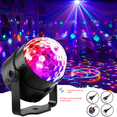 thumbnail image 3 of LED colorful rotating stage light 5V/USB rechargeable car atmosphere light Mini voice-controlled magic ball light - style：style 2；, 3 of 5