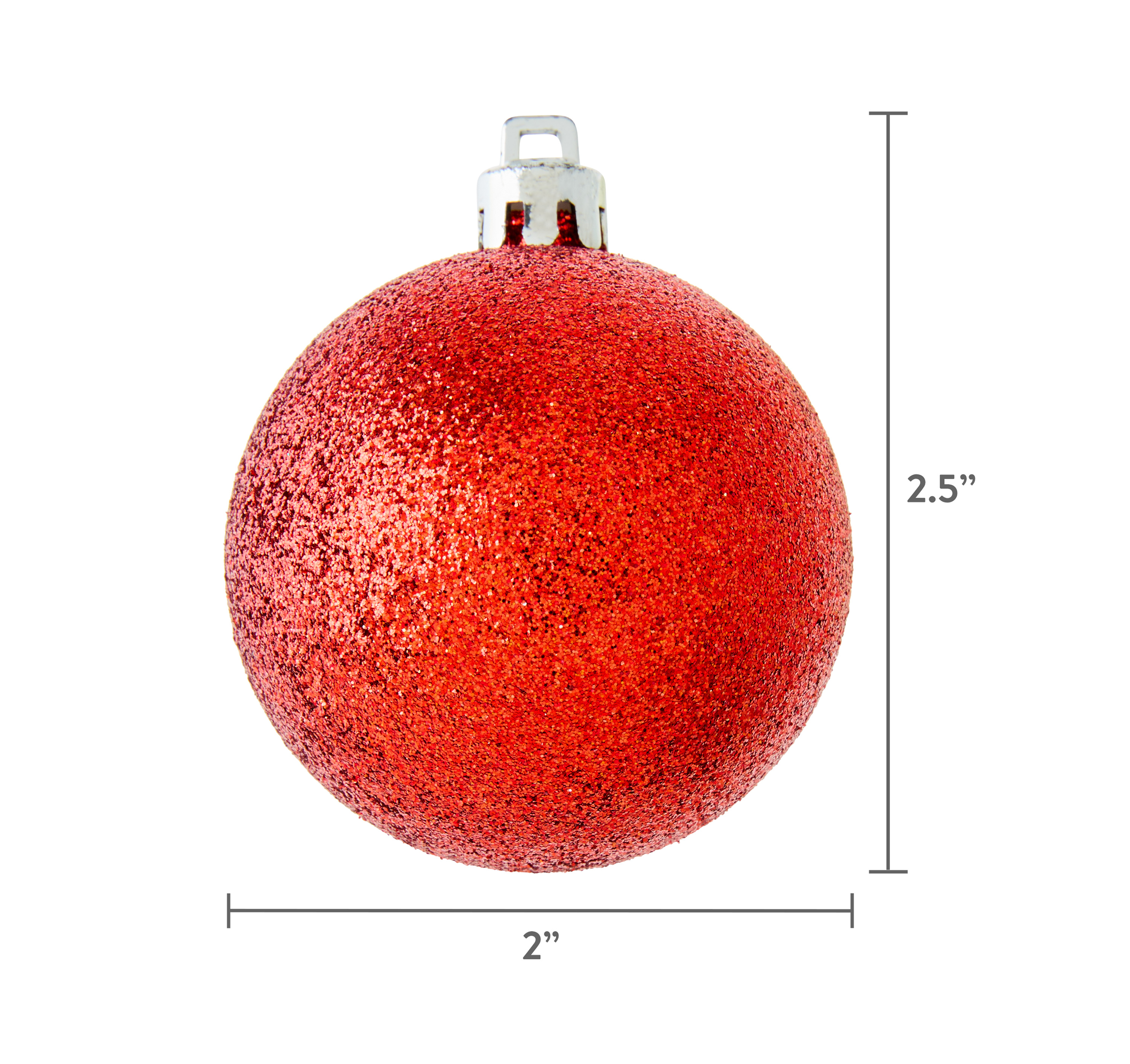 Red Shatterproof Christmas Ornaments, 26 Count, by Holiday Time