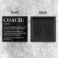 thumbnail image 2 of Zomyto 5x5 Inches Inspirational Coach Noun Coach Gifts Desk Decor Wooden Box Sign Rustic Black Wood Block Plaque Box Sign Coach Definition, 2 of 6