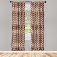thumbnail image 3 of Ambesonne Cow Print Curtains, Cattle Skin with Spot, Pair of 28"x95", Pale Yellow Brown, 3 of 5