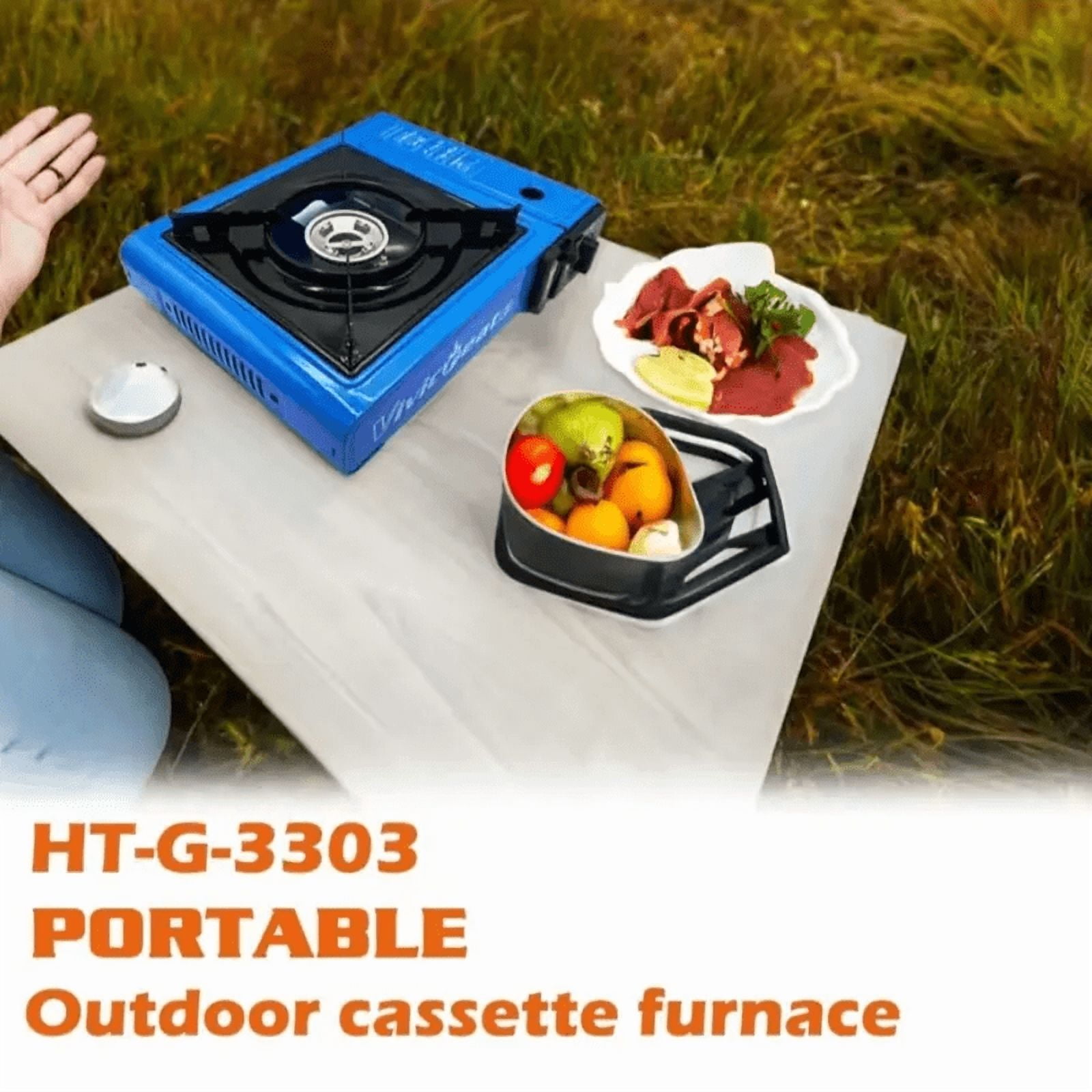 Vivicreate 8500 BTU Portable Butane Gas Stove, Single Burner Outdoor Camping Cooker with Carrying Case for BBQ, Picnic & Travel