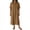 Brown, variant on Women's Shift Maxi Dress Solid V Neck Short Sleeve for Casual Mint Green M