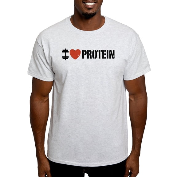 CafePress - I Love Protein Light T Shirt - Men's Classic Graphic T-Shirt