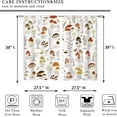 thumbnail image 4 of Vintage Mushroom Small Kitchen Curtains Botanical Window Treatment Cottagecore Autumn Leaves Cafe Short Curtains for Bathroom Dining Laundry Room Butterfly Tier Treatment Drapes 27.5x39 inch, 4 of 6