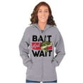 thumbnail image 4 of Fishing Largemouth Bass Bait Wait Zip Up Hoodie Men's Women's Brisco Brands S, 4 of 6