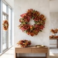 thumbnail image 4 of Artificial Sunflower Pumpkin Berry Wreath, Thanksgiving Halloween Party Table Decor, Front Door Indoor Wall Hanging Window Decoration, 4 of 6