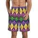 thumbnail image 1 of Balery Mardi Gras4 Traje de Baño Estilo Hawaiano para Hombre, Shorts de Secado Rápido con Bolsillos-XX-Large, 1 of 6