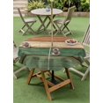 thumbnail image 4 of Outdoor Tablecloth with Umbrella Hole for Patio/Picnic/Party/Camping, Farmhouse Dark Sage Green Brown Waterproof Table Cloth Round Cover Washable, Vintage Wooden Striped (Dia 60"), 4 of 8