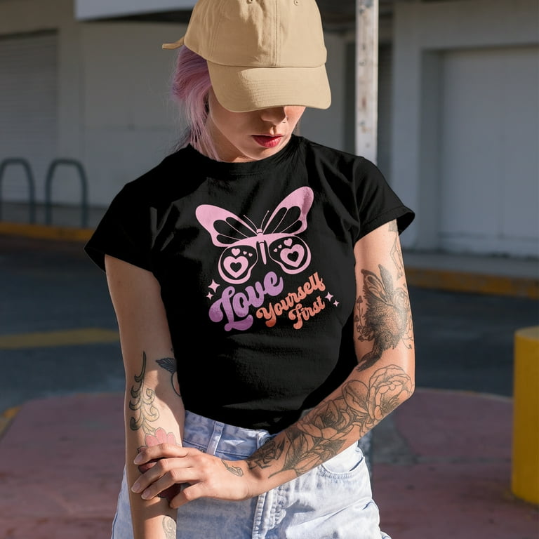 Love Yourself First a Butterfly, Valentine's Day Art Merch