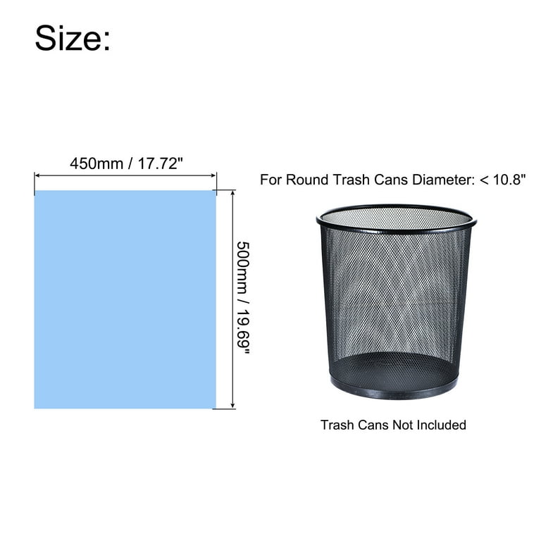 Uxcell 2-4 Gallon Small Trash Bags Garbage Waste Basket Liners Blue, 20 Counts / Roll