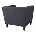 thumbnail image 4 of Darell Chair in Navy Fabric with Silver Nailheads and Light Espresso Legs, 4 of 11