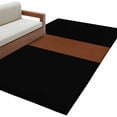 thumbnail image 2 of 3x5Ft Area Rugs, Black Brown Non-Skid Rubber Backing Large Rectangle Rugs - Living Room Bedroom Home Office, Contemporary Boho Modern Art Indoor Floor Mat Carpets Washable Rug, 2 of 9