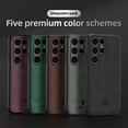 thumbnail image 3 of Decase Slim Case for Samsung Galaxy S24 Plus,Stylish PU Leather Lightweight Protective Case Ultra-thin Scratch-resistant Galaxy S24 Plus Case Cover Compatible with Magnetic Car Mount,Darkgreen, 3 of 8