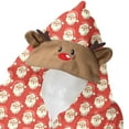 thumbnail image 3 of Wyobmus Christmas Pajamas for Family Cute Santa Claus Print Long Sleeve Hoodie Jumpsuits Zip Up Onesie Loose Pants Romper for Baby, 3 of 4