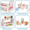 thumbnail image 5 of Wooden Ice Cream Counter Playset for Kids, Toddler Girl Toys Kitchen Playset Pretend Play Gifts for 3 4 5 6 Year Old Girl or Boy, Play Food Scoop and Serve, Play Kitchen Sets for Kids Ages 4-8, 5 of 7