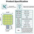 thumbnail image 4 of 20PCS T10 921 922 912 RV Interior LED Light Bulbs, Super Bright LED Bulbs Replacement Lighting 36-SMD 2835 6500K White for 12V RV Camper Trailer Motorhome Boat Dome Car Marine Ceiling Indoor Light, 4 of 14