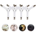thumbnail image 5 of Juego de 4 correas ajustables para sujetar sábanas, color blanco, 5 of 5