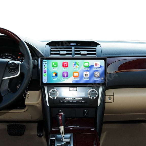 MOOKAKA 15.8" Smart Display Radio Audio Media Player for Toyota Camry 2012 2013 2014 2015 Car Navigation GPS Upgrade Headunit Android Replacement 1080P Screen Carplay Accessories