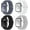 Blueish, White, Black, Light Gray, variant on 4 Pack Braided Stretchy Bands for Apple Watch 38/40/41/42mm(Series 10) Men & Women - Multicolor