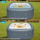 thumbnail image 3 of Cubierta de Bañera de Hidromasaje inflable, Tapa de Ahorro de Bañera de Hidromasaje Cuadrada aislada de 5,3 Pies A PRUEBA DE POLVO INTERIORES, 3 of 7