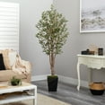 thumbnail image 4 of Nearly Natural 6.5' Olive Artificial Tree in Black Metal Planter, 4 of 4