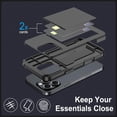 thumbnail image 5 of Dteck Case for iPhone 16 Pro Max,Heavy Duty Protective Dual Layer Shockproof Hidden Card Slot/ Holder Slim Wallet for Women&Men,Red, 5 of 8