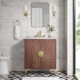 thumbnail image 7 of Modway Daylight 30" Solid Mango Wood Bathroom Vanity in White/Walnut, 7 of 7