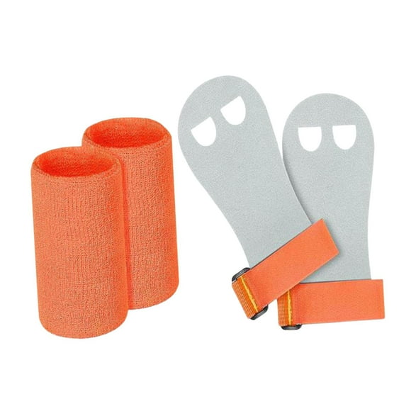 Siruishop Kids Gymnastic Hand Grips Gloves Wrist Support Gymnastic Bar Palm Protection Orange L