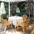 thumbnail image 4 of Outdoor Curtains for Patio Waterproof, Tree Floral Windproof Pravicy Outside Porch Blackout Curtain, Boho Vintage Country Botanical Patterns Sun Blocking Grommets Curtains for Cabana Gazebo 54"x108", 4 of 9