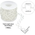 thumbnail image 2 of 10m 32.80 Feet Silver Chains Brass Handmade Chains Nickel Free Chains 1 Roll Chains, 2 of 8