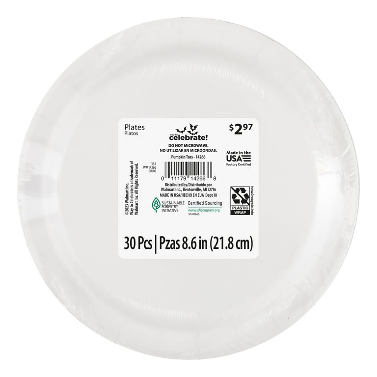 White Extra Sturdy Paper Dinner Plates, 10in, 50ct White | Party