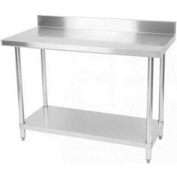 Pro-Kitchen - WorkTable SS w/ Backsplash - 24 inches - Single Piece - Durable and Hygienic Work Surface (1ct)