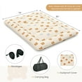 thumbnail image 3 of Costway Queen Futon Mattress Japanese Floor Pad Washable Cover Carry Bag Brown Bear, 3 of 9